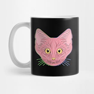 cute red sand cat face Mug